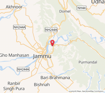 Map of Majhin, Kashmir