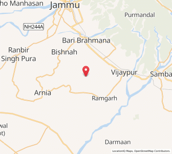 Map of Majua, Kashmir