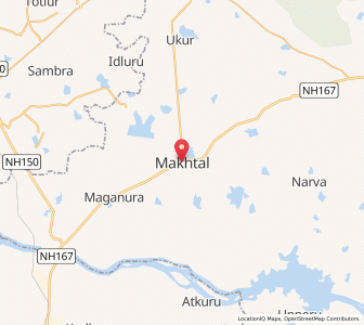 Map of Makhtal, Andhra Pradesh