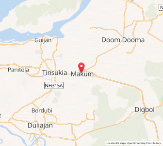 Map of Makum, Assam