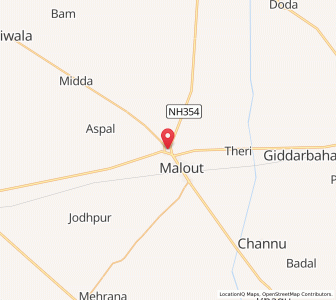 Map of Malaut, Punjab