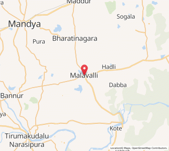 Map of Malavalli, Karnataka
