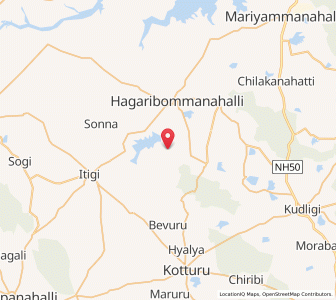 Map of Malavi, Karnataka