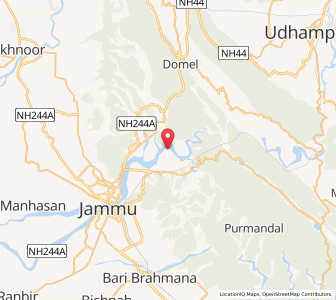 Map of Malhor, Kashmir
