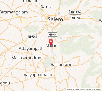 Map of Mallur, Tamil Nadu
