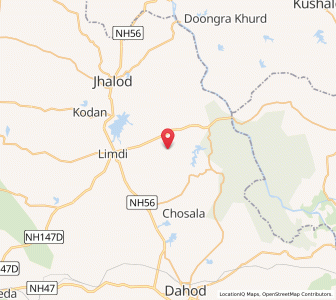 Map of Malwasi, Gujarat