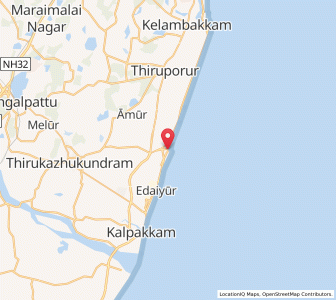 Map of Mamallapuram, Tamil Nadu