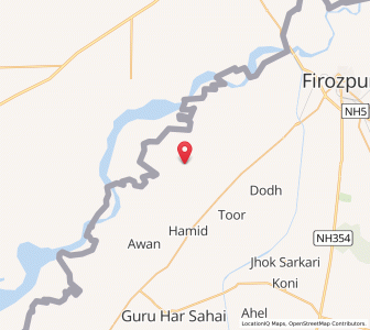 Map of Mamdot, Punjab