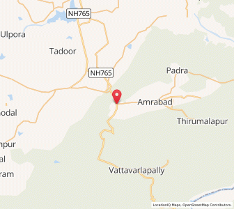 Map of Mananur, Andhra Pradesh