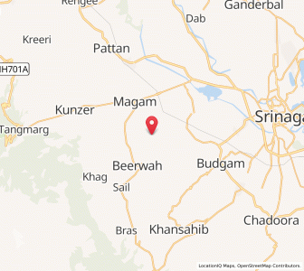 Map of Manchahom, Kashmir