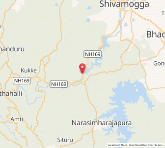 Map of Mandagadde, Karnataka
