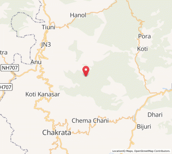 Map of Mandali, Uttarakhand