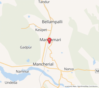 Map of Mandamarri, Andhra Pradesh
