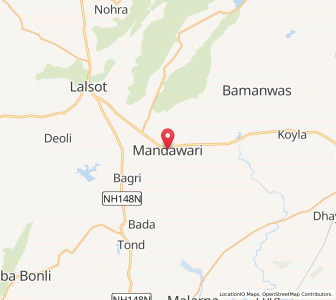Map of Mandaori, Rajasthan