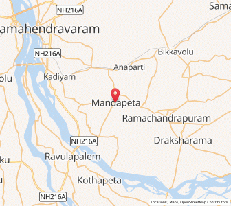 Map of Mandapeta, Andhra Pradesh