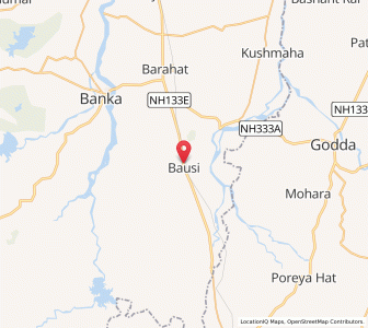 Map of Mandar Hill, Bihar