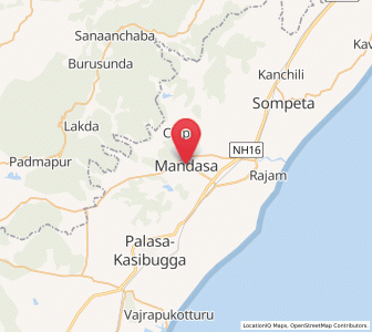 Map of Mandasa, Andhra Pradesh
