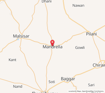 Map of Mandela, Rajasthan