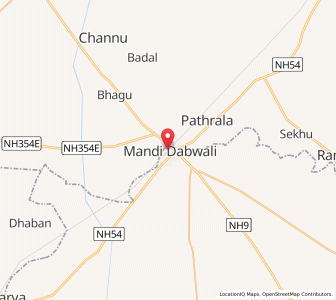 Map of Mandi Dabwali, Punjab
