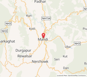 Map of Mandi, Kashmir