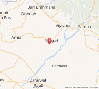Map of Mandlial, Kashmir
