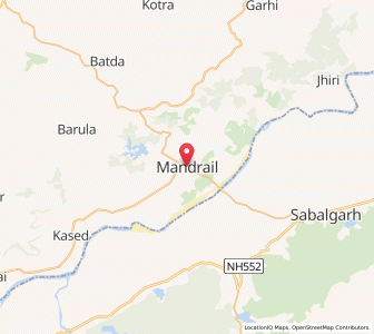 Map of Mandrael, Rajasthan