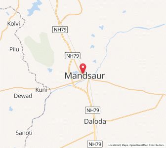 Map of Mandsaur, Madhya Pradesh