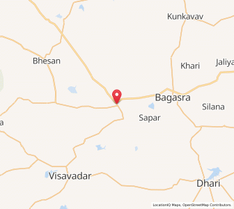 Map of Manekwara, Gujarat