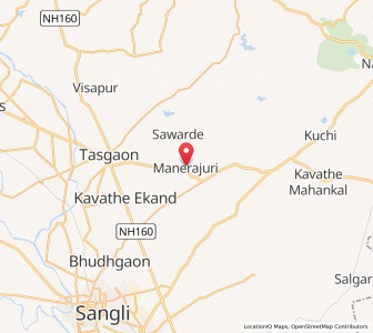 Map of Manerajuri, Maharashtra