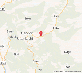 Map of Maneri, Uttarakhand