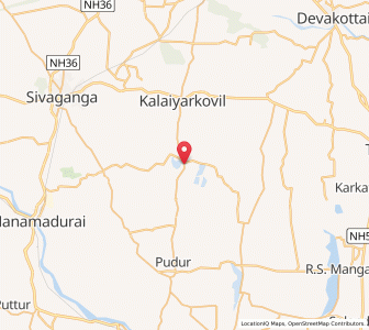 Map of Mangalam, Tamil Nadu