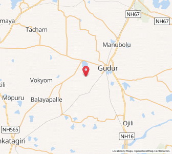 Map of Mangalapuru, Andhra Pradesh