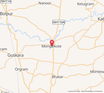 Map of Mangalkot, West Bengal
