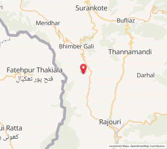 Map of Mangalnar, Kashmir