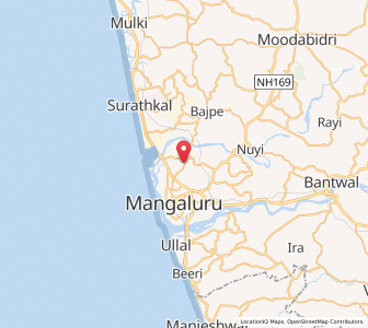 Map of Mangalore, Karnataka