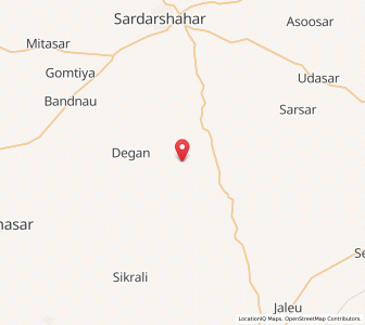 Map of Mangasar, Rajasthan