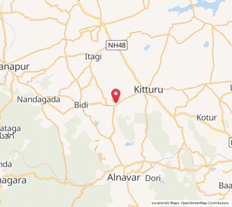 Map of Mangenkop, Karnataka