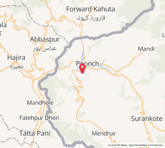 Map of Mangnar, Kashmir