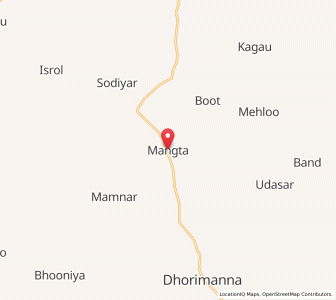 Map of Mangta, Rajasthan