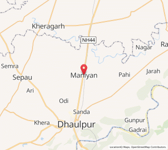 Map of Mania, Rajasthan
