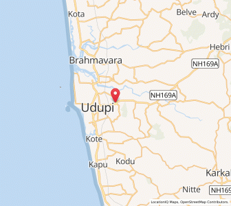 Map of Manipala, Karnataka