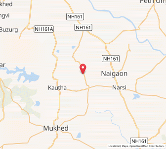 Map of Manjram, Maharashtra