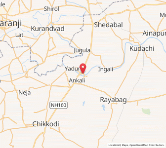 Map of Manjri, Karnataka