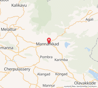 Map of Mannarakkat, Kerala