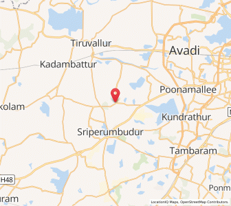 Map of Mannur, Tamil Nadu
