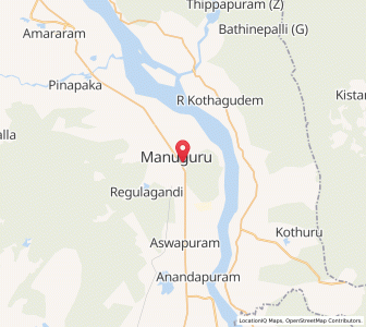 Map of Manuguru, Andhra Pradesh