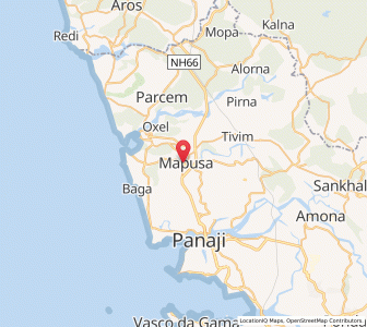 Map of Mapuca, Goa