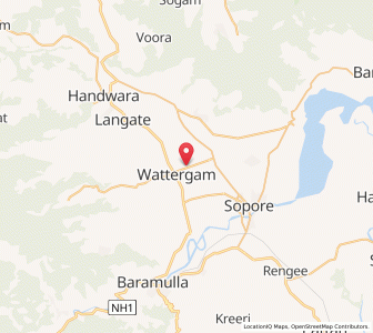 Map of Marajgund, Kashmir