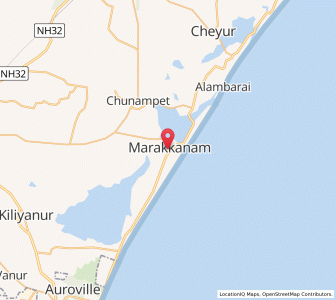 Map of Marakkanam, Tamil Nadu