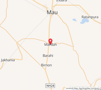 Map of Mardah, Uttar Pradesh